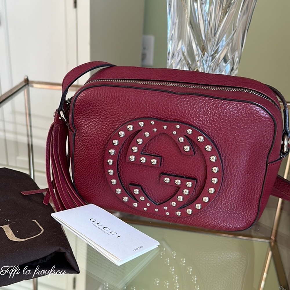 Gucci Red Leather Crossbody Bag